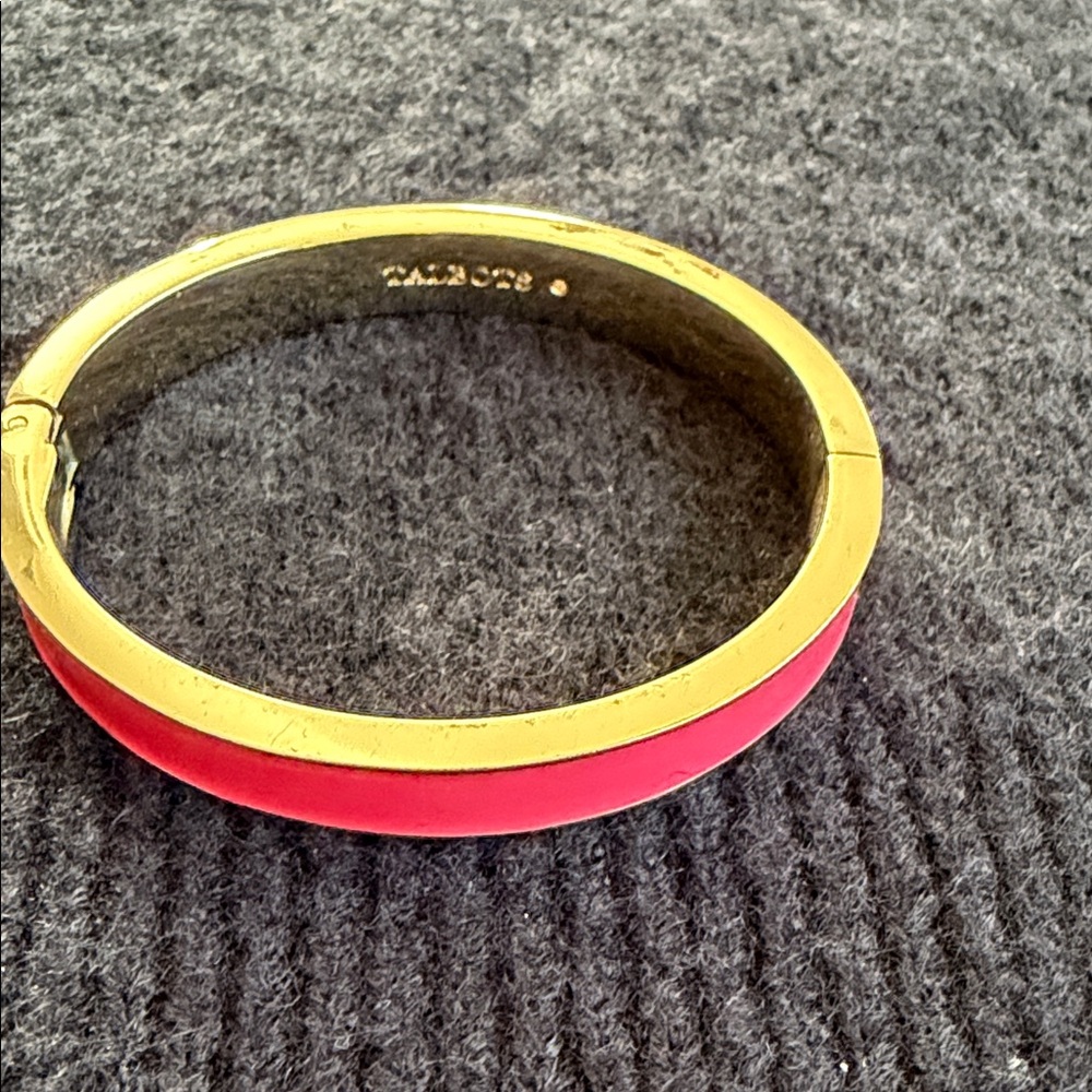 Talbots Gold Bracelet with PINK  Accent